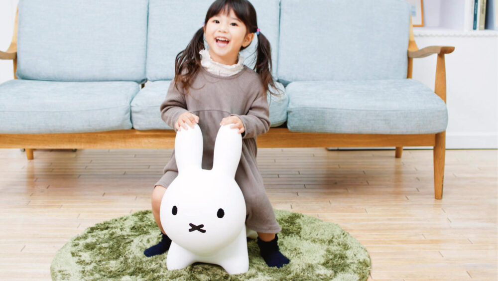 ides - Bruna bonbon Miffy 充氣彈彈椅 -白色｜跳跳米菲兔｜蹦蹦跳充氣椅｜造型座椅 - Image 3